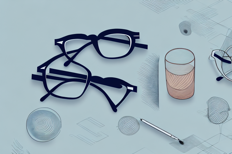 A pair of glasses with a unique and stylish design