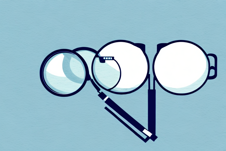 A pair of magnifying glasses on a white background