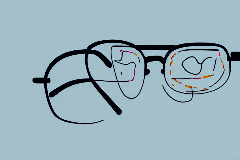 A pair of glasses with a brittany-inspired design