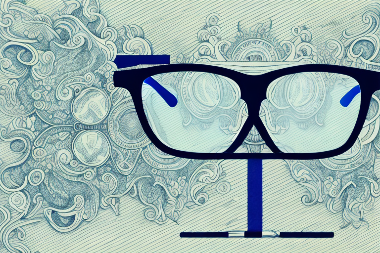 A pair of glasses with intricate details and a vintage feel