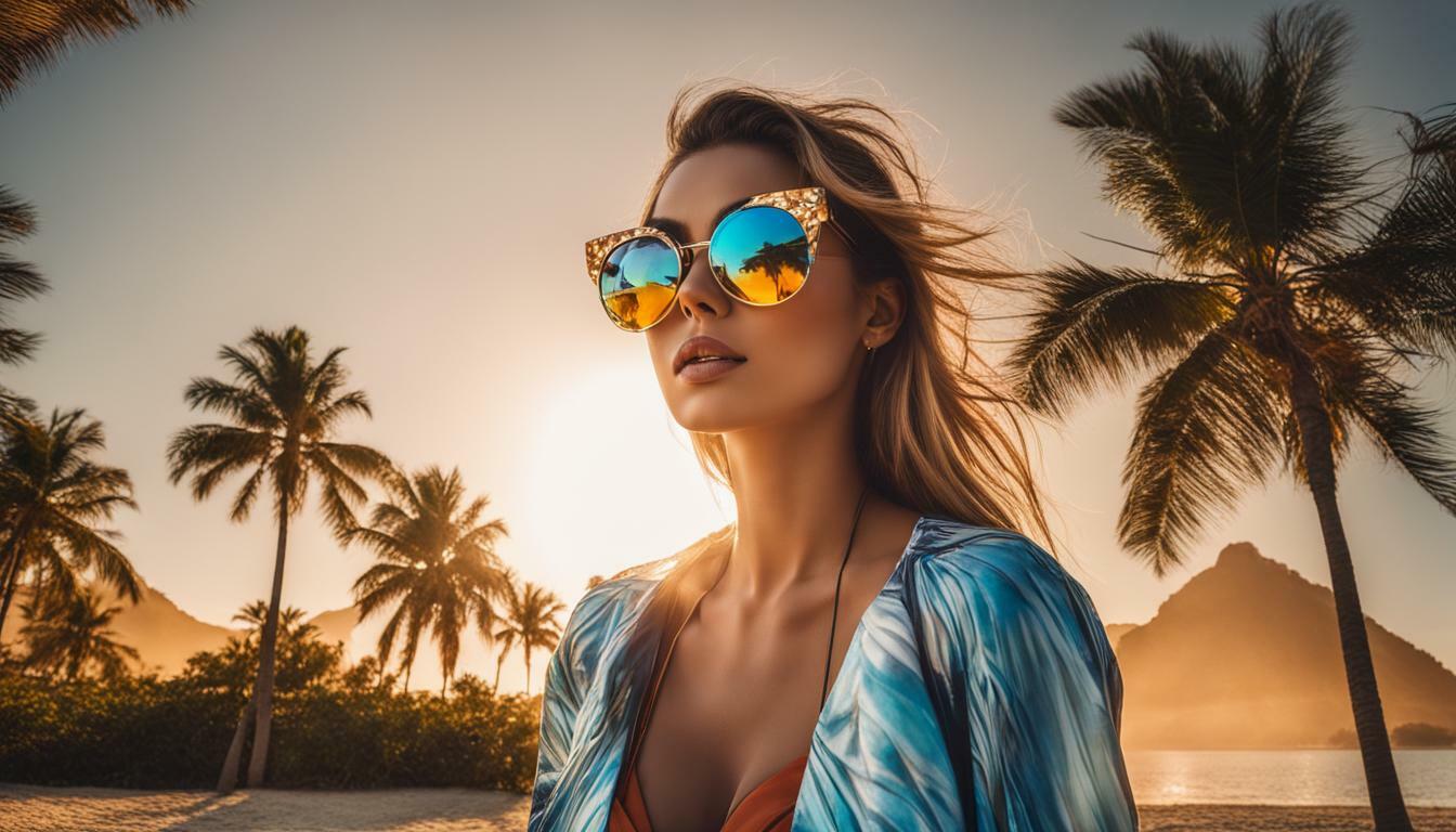 lunettes de soleil effet miroir femme